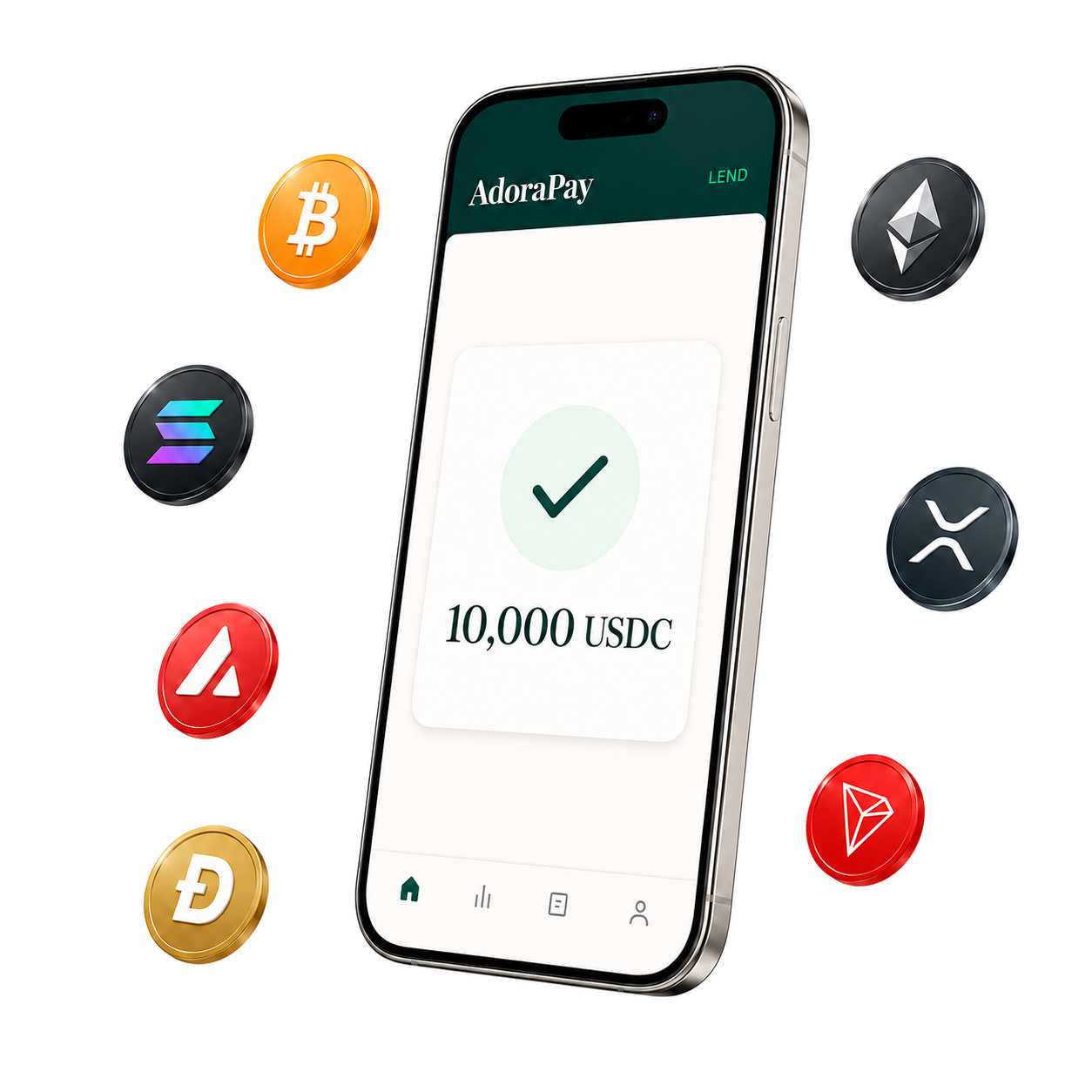 AdoraPay Lend app screen