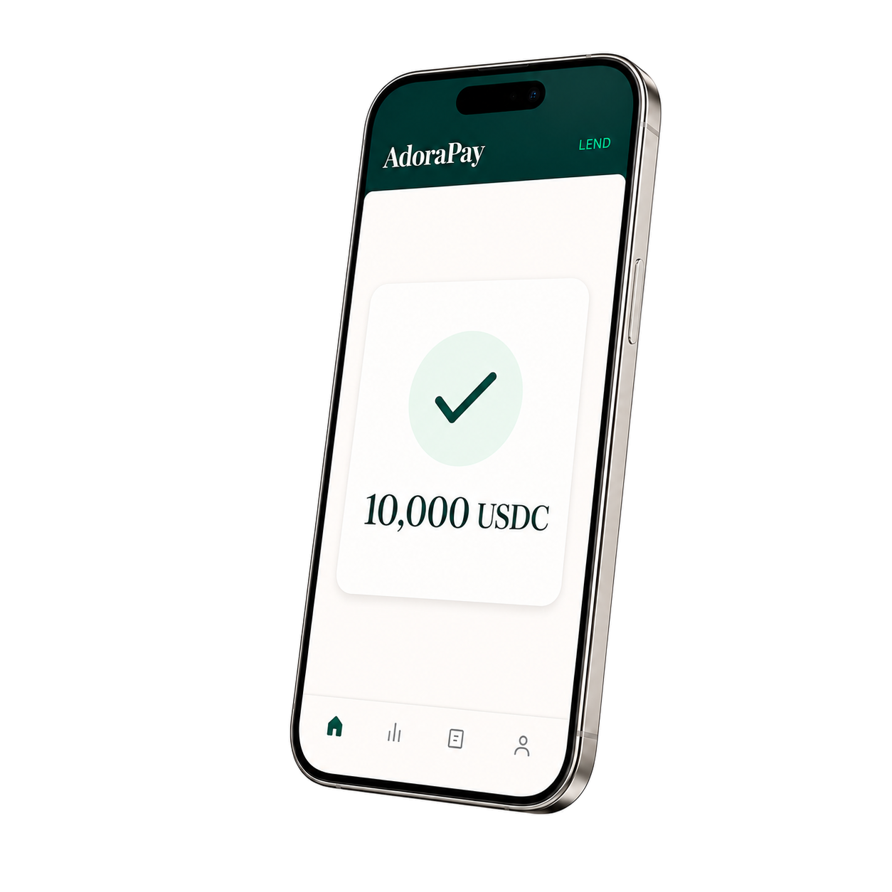 AdoraPay Lend app screen